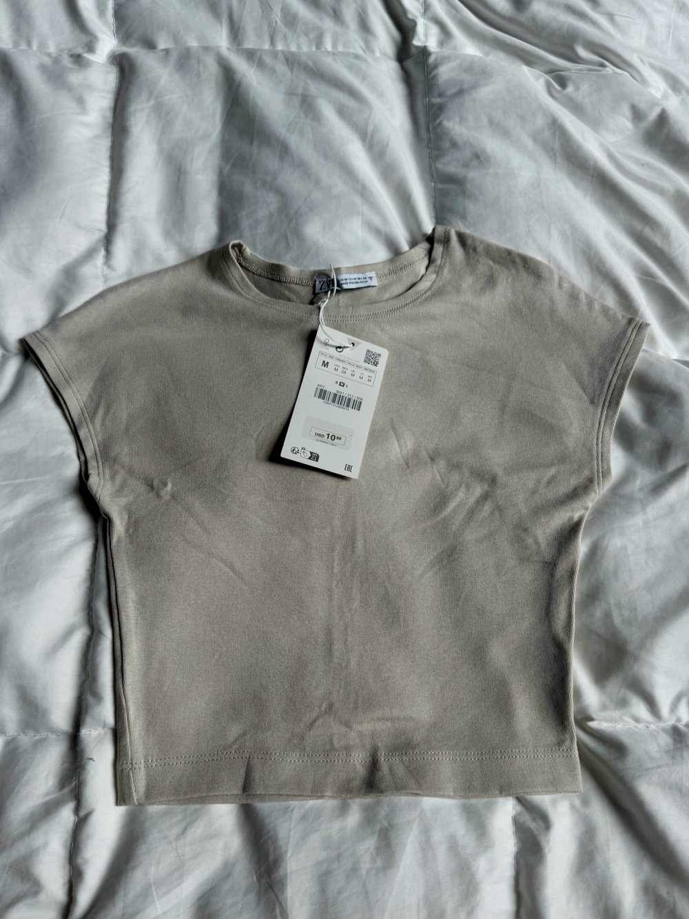 NWT Zara beige crop top 🤍🤎